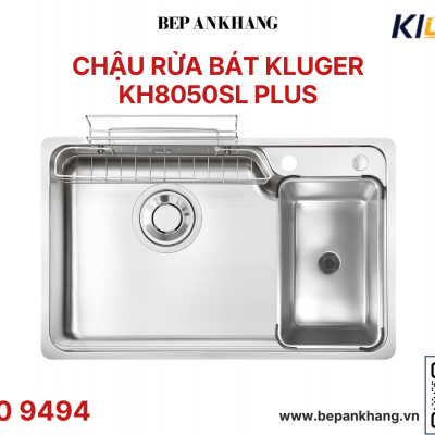 Chậu rửa bát Kluger KH8050SL Plus - Inox 304 Posco - SUPER LINEN (hạt mịn)